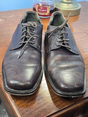 Donald J Pliner Parker 120 Brown Leather Oxford Dress Shoes Italy Mens 10.5M